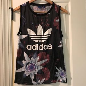 Sold Adidas Originals Lotus Tank Top Floral Black XS